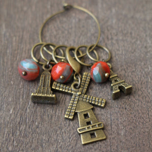 World Traveler Stitch Markers by NNK