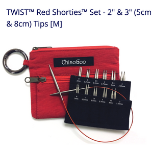 ChiaoGoo Twist Red Shorties Interchangeable Needles Set, US 0-3