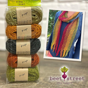 Beet Street Yarn Piega Scarf Kit