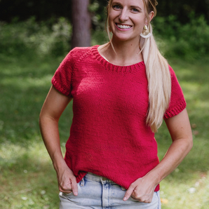 First Sweater:  Cozy Knits Design's "Easy Street T"