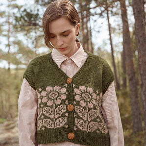Intro to Colorwork and Steeking - The Nordic Bloom Vest by Caitlin Hunter
