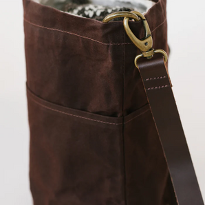 Twig and Horn Waxed Canvas Bucket Bag