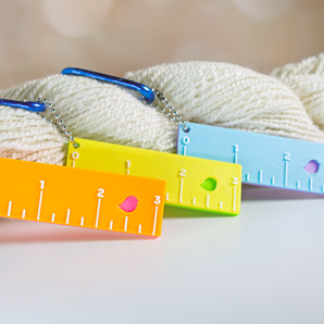 Blue Bird Makery 3" Portable Ruler: Pink + orange