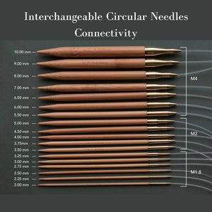 SeeKnit Koshitsu Bamboo Luxe 5" Interchangeable Needle Set